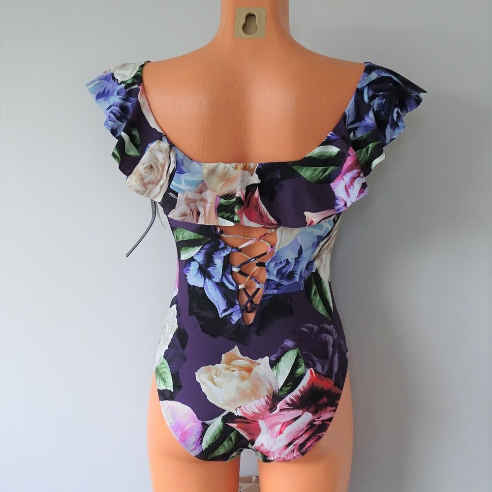 La Blanca Boom Off Shoulder One Piece Swimsuit NWT - Picture 3 of 4